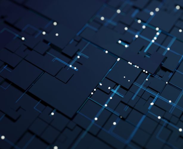 Segmented blue grid