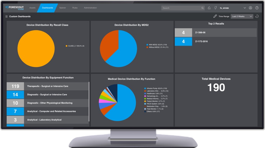 Forescout Medical Device Security Product Screenshot